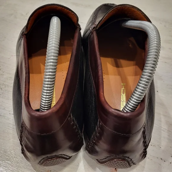 Moreschi Two-tone Leather Driving Loafers - Size 8.5 - Black and Brown